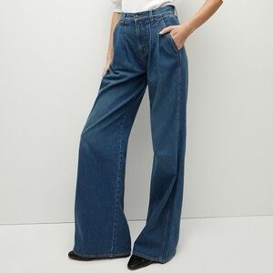 NWT Veronica Beard Mia Wide Leg Trouser High Rise Size 32